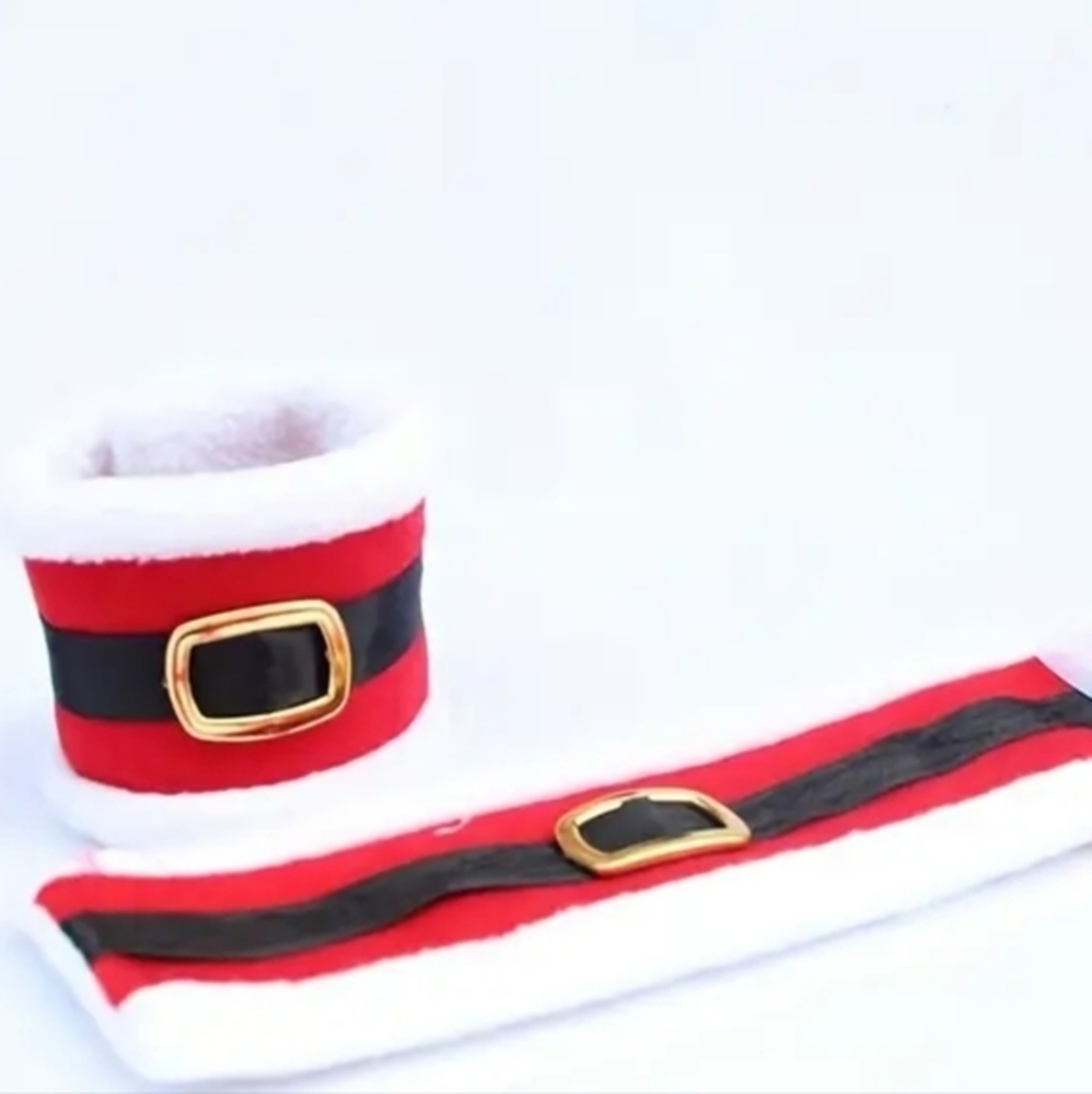 4pcs Christmas Buckle Santa Belt Festive Napkin Holders. NEW NWT. - Picture 7 of 11